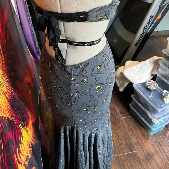 Geisha Moth custom made halter and skirt - Picture 2 of 3